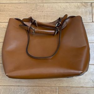 Vintage X-large Tote Bag Tan Leather